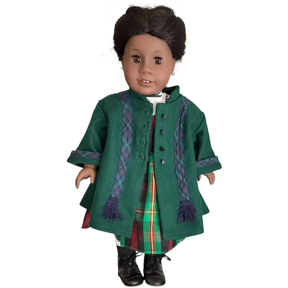 American Girl Historical Addy Walker in Box with Addy's Tartan Dress & Coat